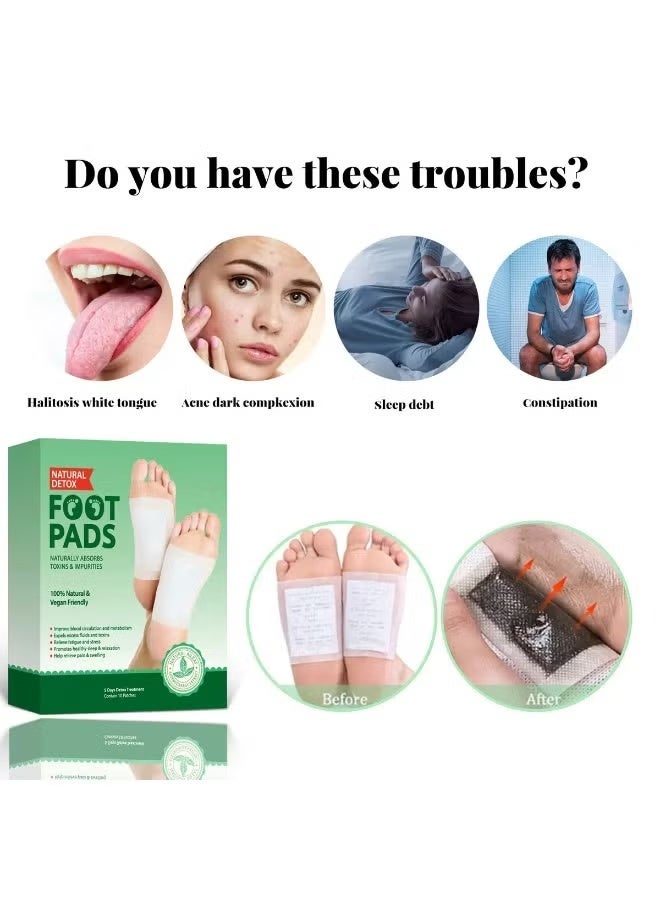 SOL LORA 10 PCS Cleansing Detox Foot Patches,Sleep Improvement, Metabolism Boost, Muscle Pain Relief, Blood Circulation Enhancement, Easy to Use, Suitable for Men, Women, Elderly, and Kids - Image 2
