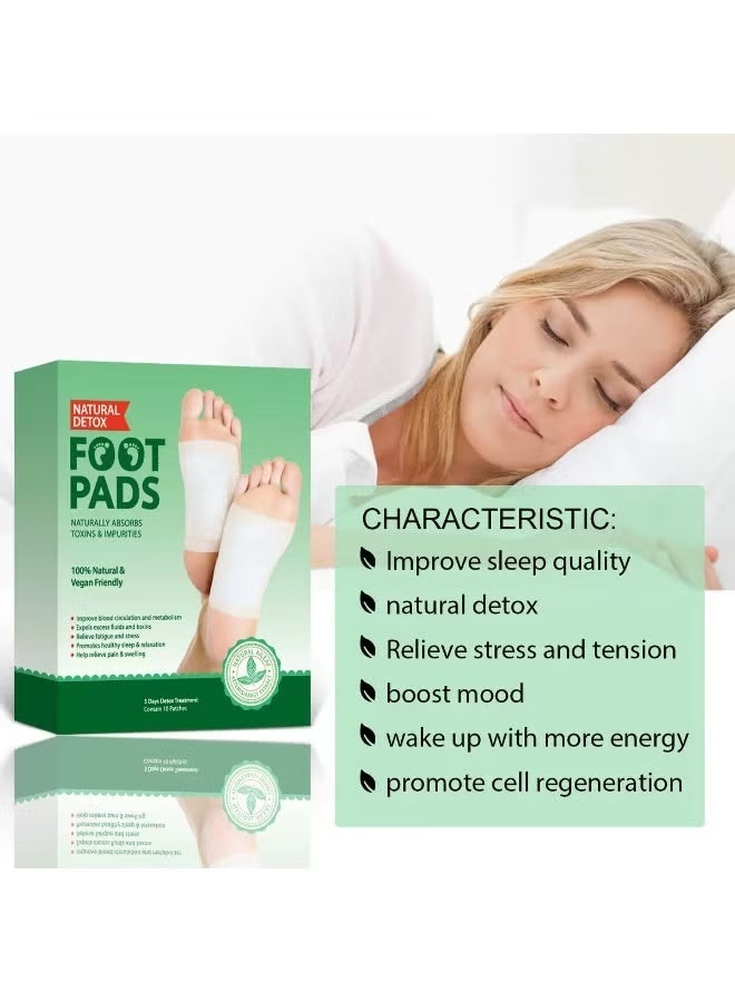 SOL LORA 10 PCS Cleansing Detox Foot Patches,Sleep Improvement, Metabolism Boost, Muscle Pain Relief, Blood Circulation Enhancement, Easy to Use, Suitable for Men, Women, Elderly, and Kids - Image 3