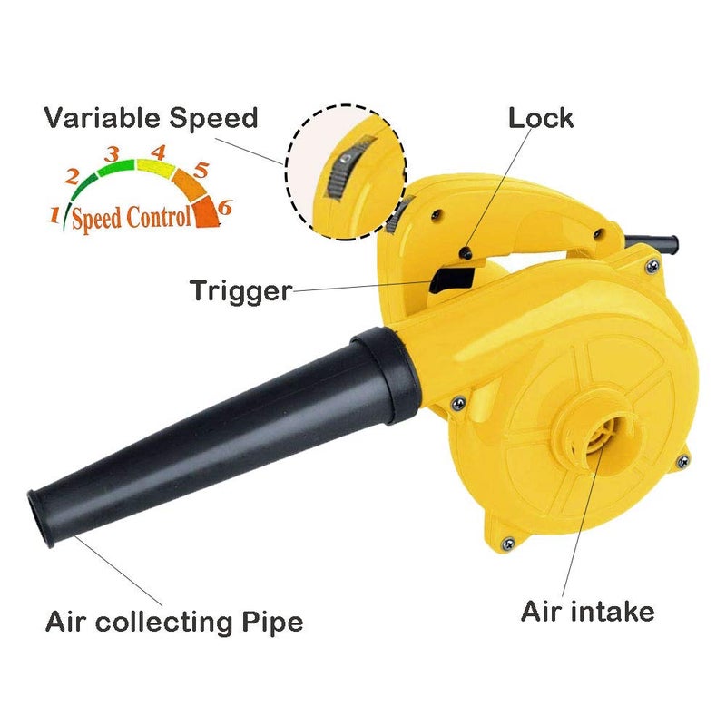 MLD MLD 500W 700W Portable Turbine Blower Industrial Grade Household Blowing Electric Hair Dryer MultiFunction Dust Air Blower Power Tools Blow Rate 2316000rpm220VPlasticMulti Color  - Image 2
