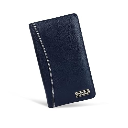 HAMMONDS FLYCATCHER Genuine Leather Passport Cover for Men, Passport Cover for Women, RFID Passport Holder for Men Travel Accessories for Men, Passport Bag for Men, 7 ATM Card Slots - Royal Blue - Image 1