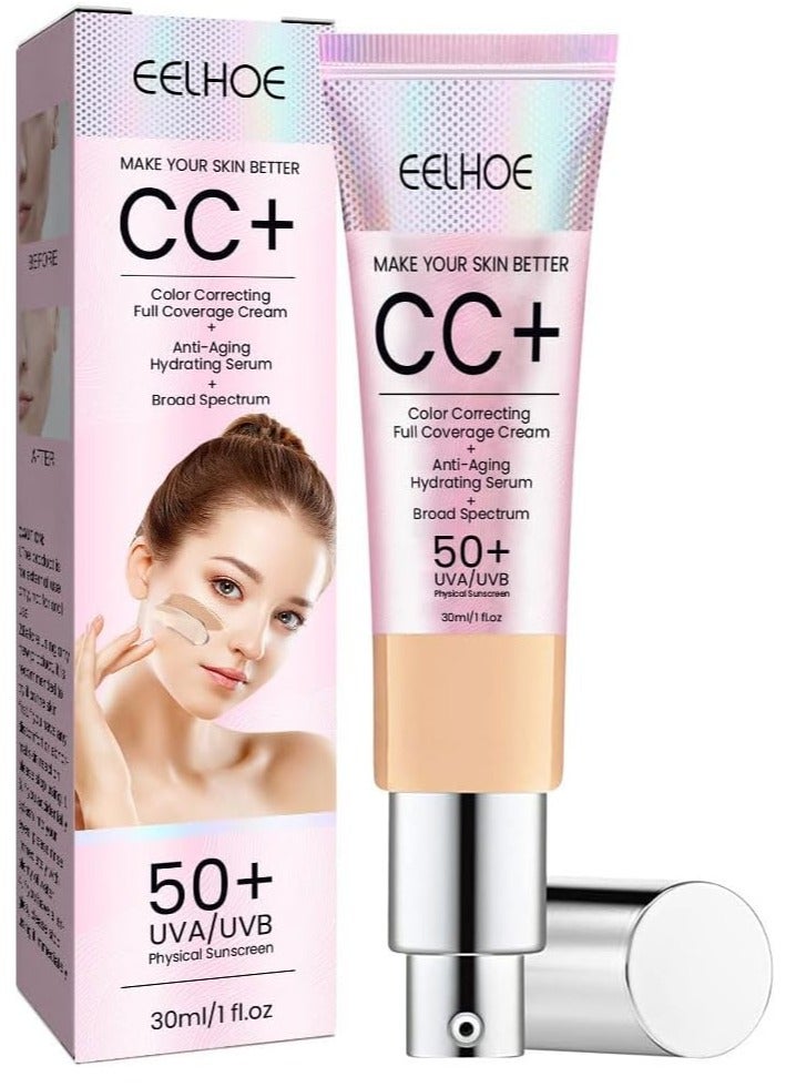 EELHOE Summer Facial Isolation Sunscreen Cream, Oil Control Block Lotion, Blue Light Sunscreen, Healthy Skin Care SPF 50+ - Image 3