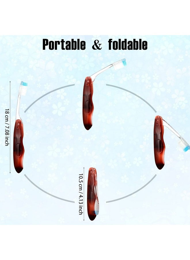 Patelai - Folding Travel Toothbrushes Bulk Foldable Hiking Toothbrushes Individually Wrapped Mini Toothbrushes For Camping Portable Built In Cover Toothbrush Soft Bristle Toothbrush For Trip(6 Pieces) - Image 1
