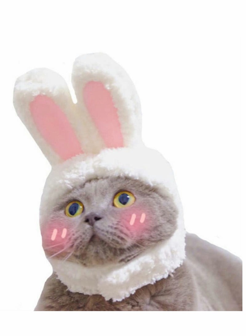 Excefore Cat Bunny Ears Costume Rabbit Hat for Cats or Small Dogs Party Costume  Accessory Headwear - Image 1