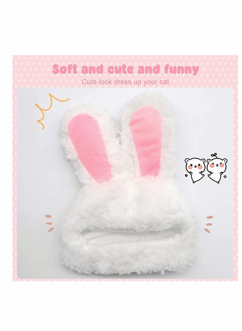 Excefore Cat Bunny Ears Costume Rabbit Hat for Cats or Small Dogs Party Costume  Accessory Headwear - Image 2