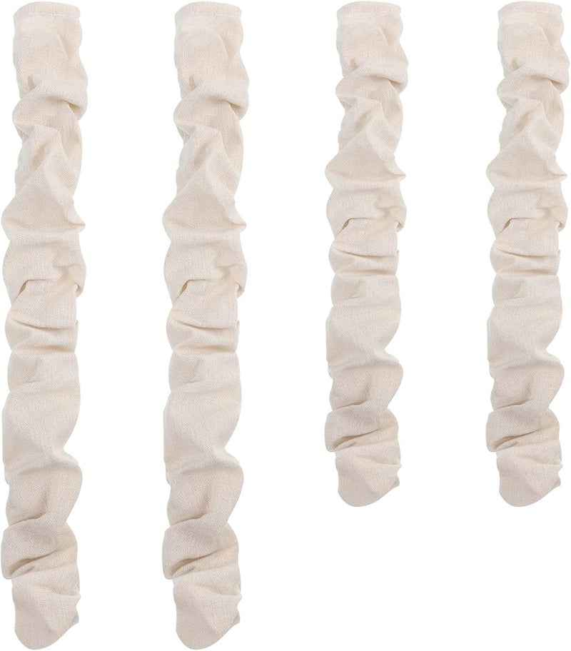 Queekay 4 قطع غلاف سلك قماش 6 أقدام و 4 أقدام غلاف سلك سلسلة ثريا إضاءة سلك غلاف للمصابيح وتركيبات الإضاءة إدارة الكابلات - Image 1