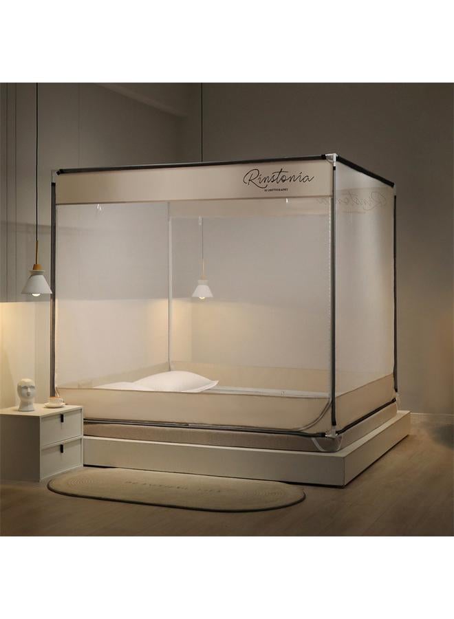 Bluejw Class A Maternal And Infant Grade Baby Anti-fall Mosquito Net Children's Household Dust-proof Thickened Full Bottom Stainless Steel Zipper Cartoon New - Image 1