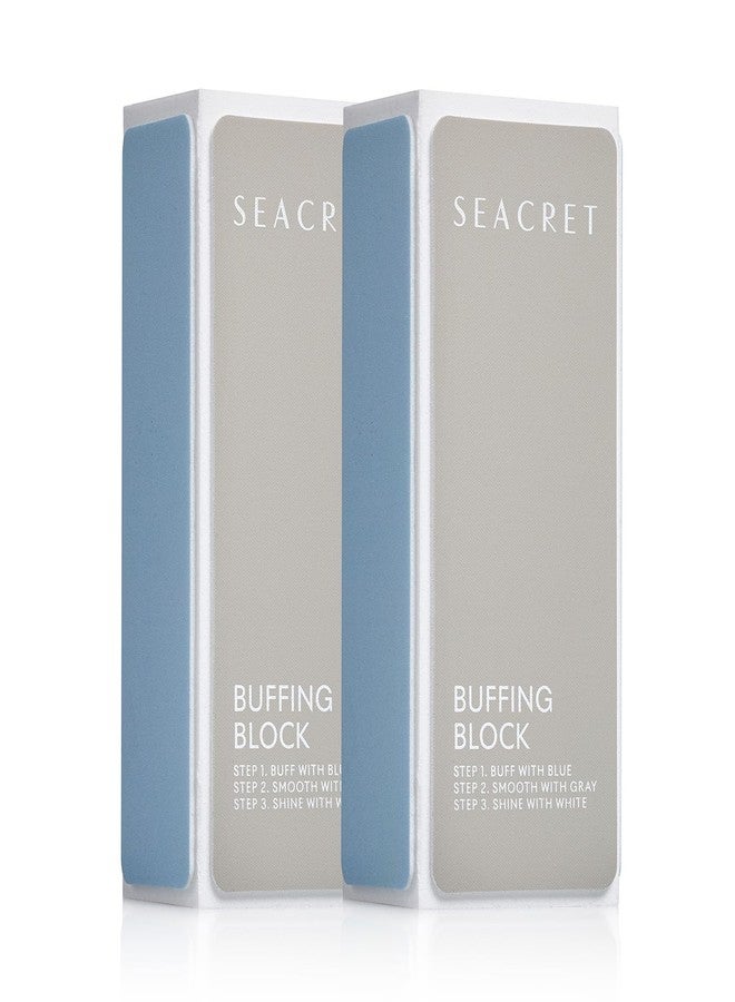 SEACRET Nail Buffer Block - 3-Way Salon Shine for Natural Nails, Smooths Ridges & Buffs to Glossy Finish Without Polish - Korean Made - Manicure & Pedicure, Pack of 2 - Image 1