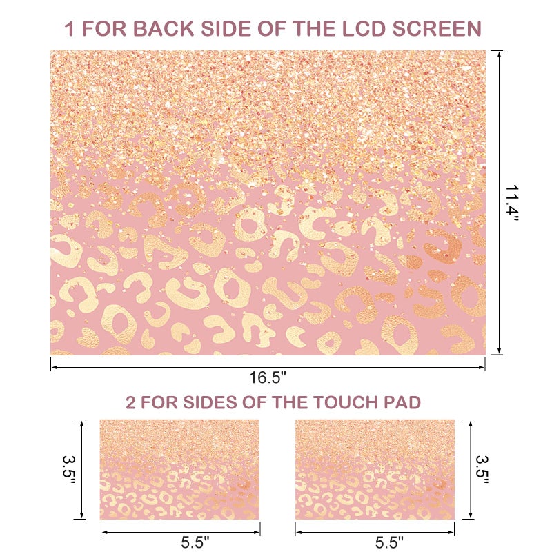 DINKY Laptop Skin Sticker Decal, 16" 16.5â€ 17â€ 17.3 inch Laptop Universal Reusable Vinyl Skin Stickers Art Cover Decal Notebook PC Personalized Protector (Light Orange) - Image 1