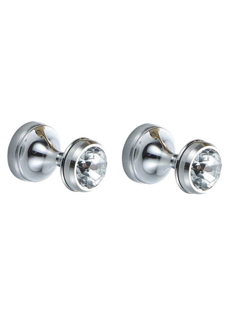 SYOSI SYOSI 2Pcs Doorback Hooks, Decorative Crystal Kitchen Small Bedroom Hangers Hanging Mounted Diamond Style for Hanger Heavy Clothes Brass Towel ,Hook Home Coat Duty Rack  - Image 1
