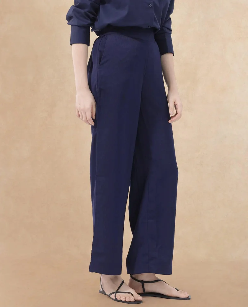 Rareism Women's Co-Ord Solid Trouser Set
