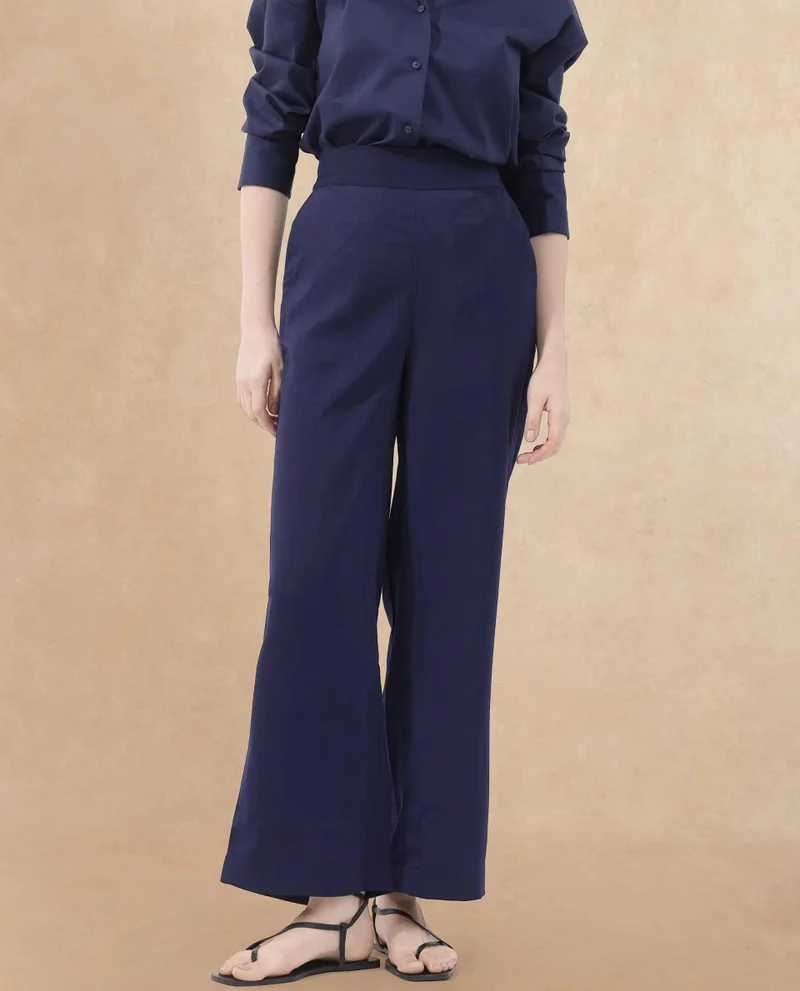 Rareism Women's Co-Ord Solid Trouser Set
