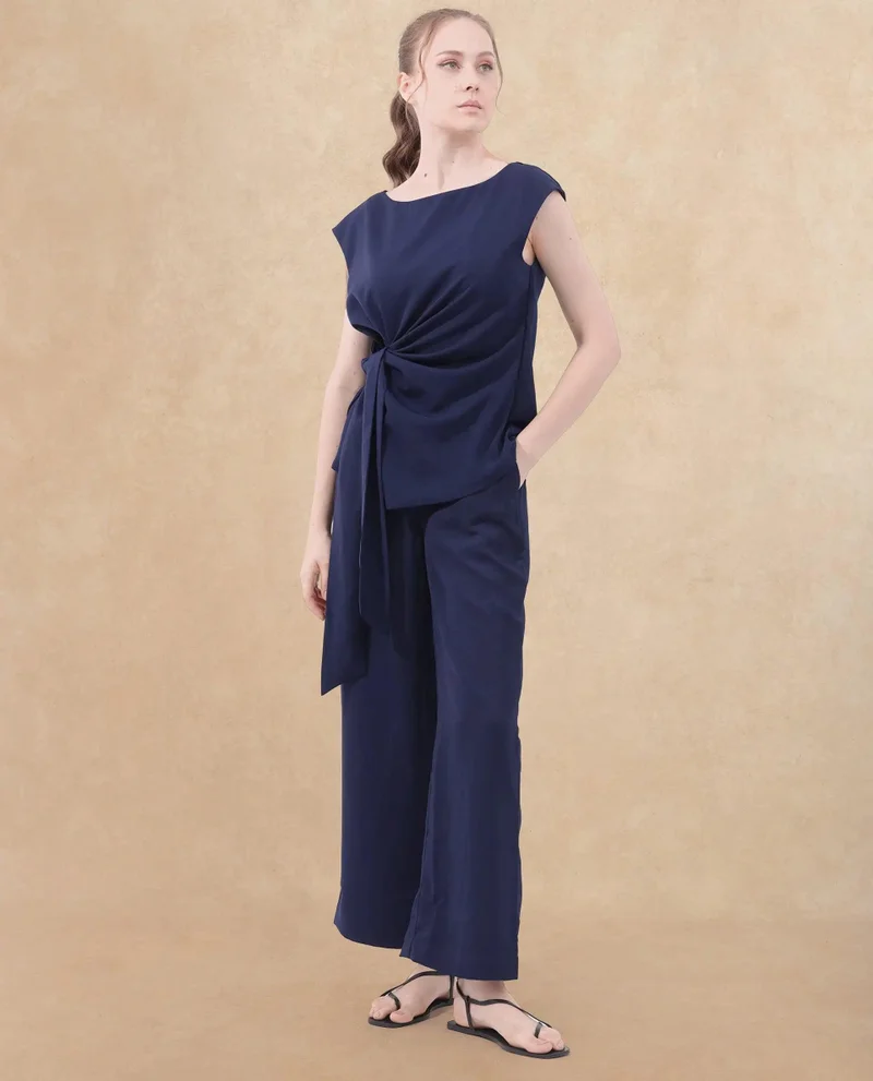 Rareism Women's Co-Ord Solid Trouser Set