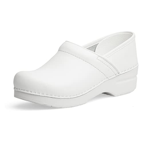 Dansko Women’s Professional Slip-On Clogs –Rocker Sole and Arch Support for Comfort-Ideal for Nursing, Food Service, Healthcare White Box 7.5-8 M US - Image 1