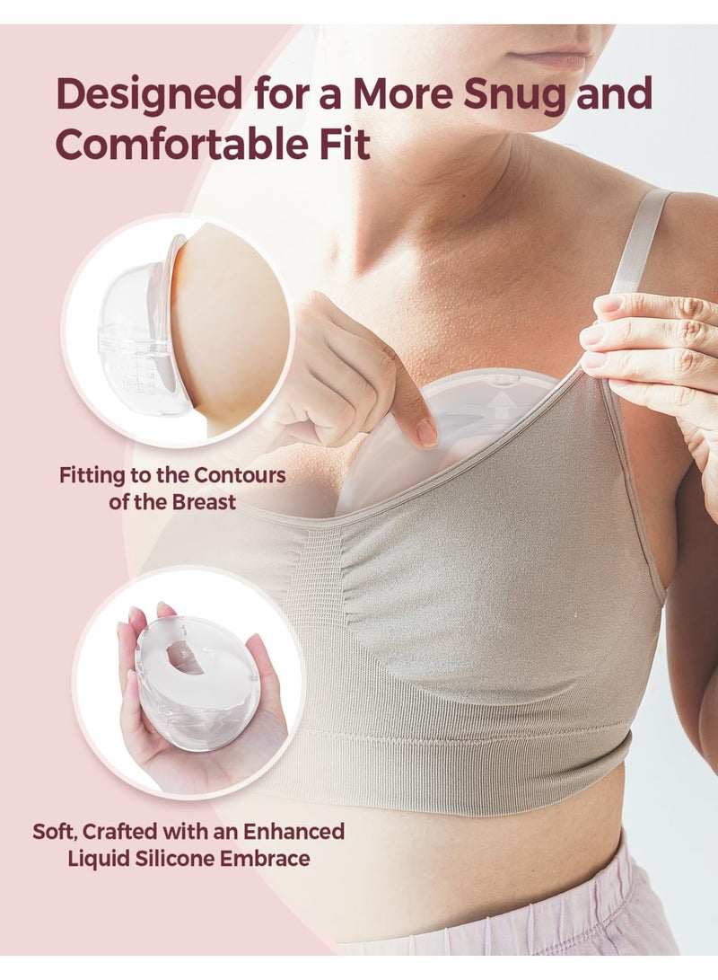Momcozy Milk Collector for Breastmilk, Pea Breastfeeding Milk Catchers , Silicone Milk Collector Reusable Breast Milk Shell - Image 3