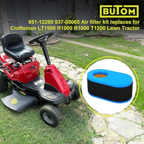 Butom 951-12260 937-05065 Air Filter + 951-12690 Oil Filter Spark Plug for MTD Craftsman Powermore 420CC LT4200 T1000 T1200 R1000 CC760ES Troy-Bilt TB30R Lawn Mower - Image 2