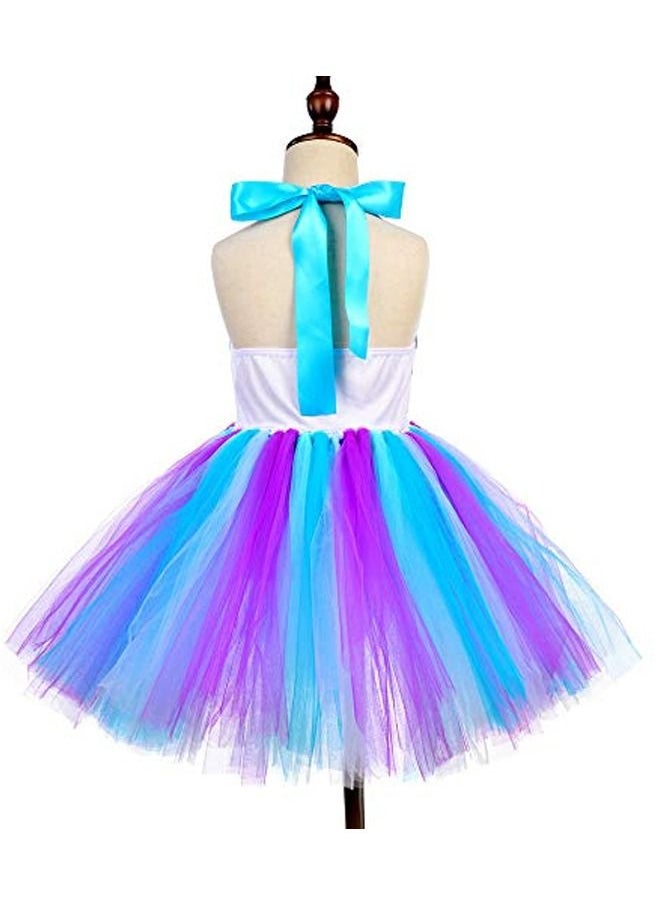 Al Aoyama - Al Aoyama Girls Mermaid Costume LED Light Up Princess Tutu Dress for  Birthday with Headband 3-8 - Image 1