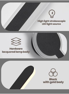 YATAI LIGHTING Modern Minimalist Line Wall Lamp,LED Dimmable Indoor Wall Light Long Strip Sconce Acrylic Aluminum Lighting Fixture Bedroom Living Room Hotel Stairs (40CM)  - Image 4