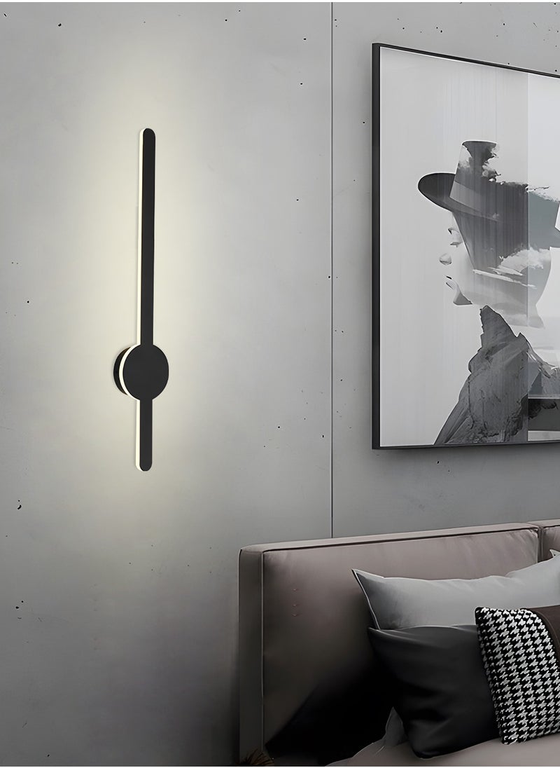 YATAI LIGHTING مصباح حائط بخط بسيط حديث، مصباح جداري داخلي LED قابل للتعتيم، شريط طويل شمعدان أكريليك من الألومنيوم، تركيبات إضاءة لغرفة النوم وغرفة المعيشة وسلالم الفندق (40 سم)  - Image 5