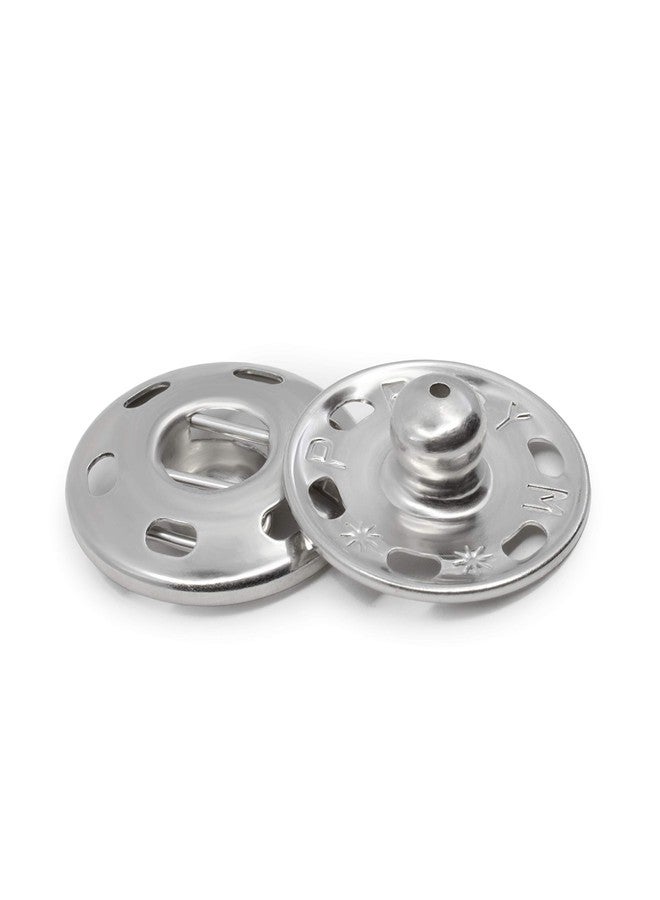 Dritz 80-21-65 Sew-On Snaps, Nickel-Plated Brass, Size 10 4-Count - Image 2