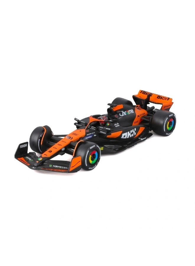 Bburago سيارة ببراغو F1 جائزة ميامي الكبرى 2024 ماكلارين MCL38 #81 أوسكار بياستري مصنوعة من الصب (1:43، برتقالي/أسود) - Image 2