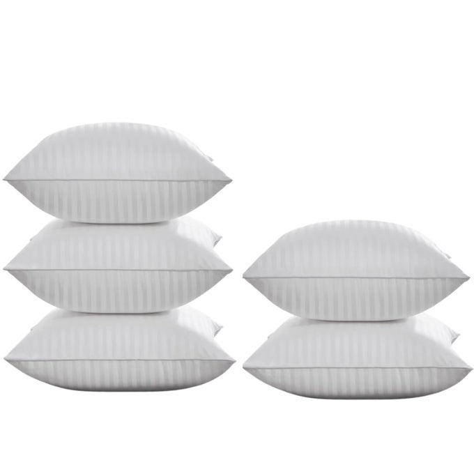 HOTEL QUALITY POLYESTER FIBRE CUSHION FOR BED CUSHIONS SETSOFA PILLOW CUSHION FOR SOFA CUSHION 16 INCH X 16 INCH WHITE SET OF 5
