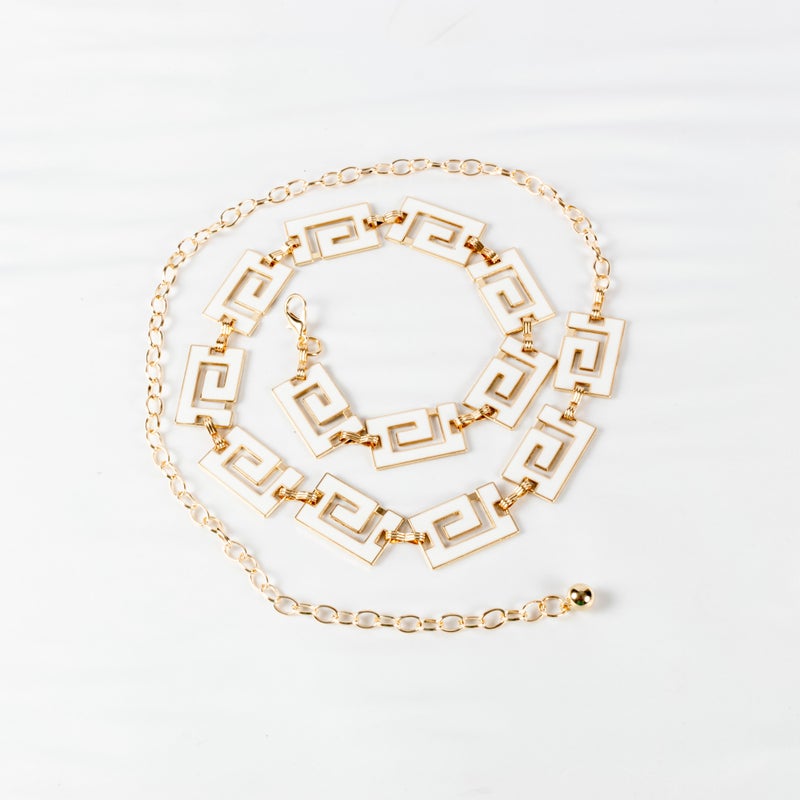 The Black Pearl Accessories Golden Metal Double Face Waist Belt For Her - Image 4