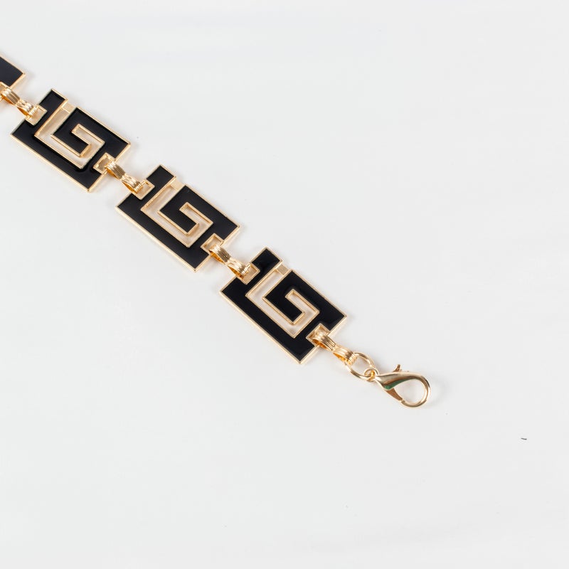 The Black Pearl Accessories Golden Metal Double Face Waist Belt For Her - Image 3