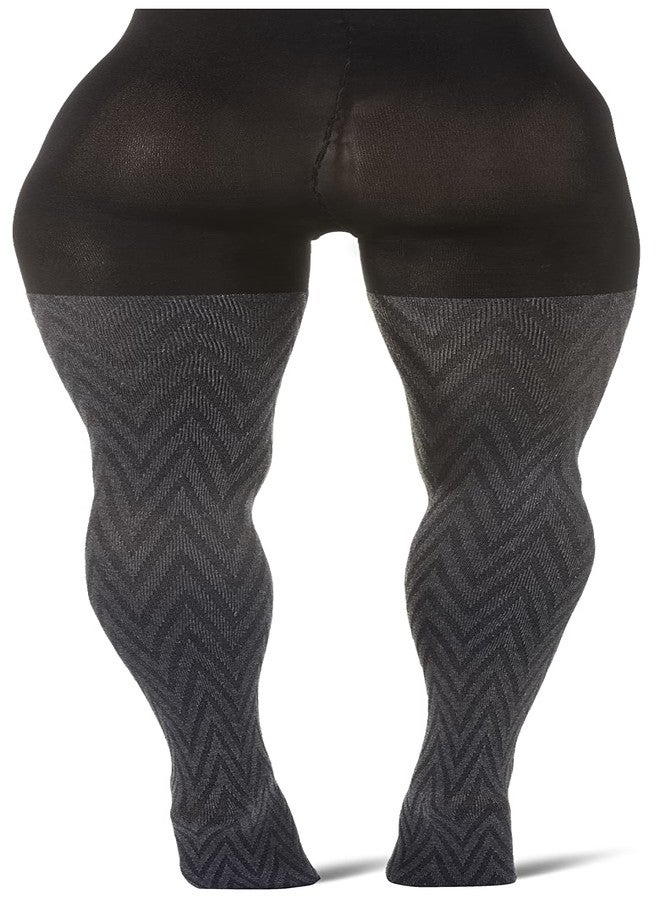 Berkshire جوارب نسائية من بيركشاير بتصميم على شكل حرف V مع جزء علوي ضاغط وأصابع قدم معززة، رمادي داكن، مقاس 1X-2X أمريكي - Image 4