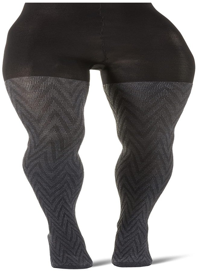 Berkshire جوارب نسائية من بيركشاير بتصميم على شكل حرف V مع جزء علوي ضاغط وأصابع قدم معززة، رمادي داكن، مقاس 1X-2X أمريكي - Image 3