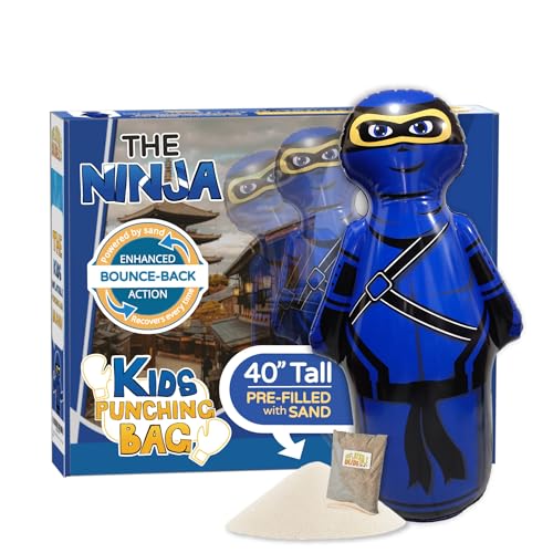 INFLATABLE DUDES Ninja Toy 40 Inches -Kids Punching Bag | Already Filled with Sand| Bop Bag | Inflatable Bopper | Boxing | Ninja Birthday Party | Punching Bag for Kids- (Little Dudes Nobi) - Image 1