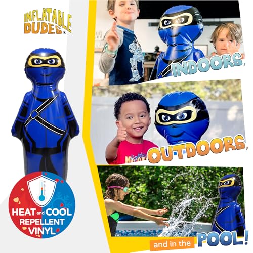 INFLATABLE DUDES Ninja Toy 40 Inches -Kids Punching Bag | Already Filled with Sand| Bop Bag | Inflatable Bopper | Boxing | Ninja Birthday Party | Punching Bag for Kids- (Little Dudes Nobi) - Image 2