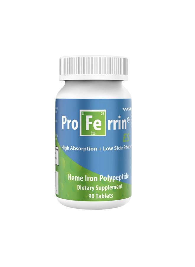 Proferrin ES ES- 10.5mg of high Absorbing Heme Iron Polypeptide. Made in The USA. 90 Tablets. Easy on The Gut. Not affected by Coffee, Calcium, or PPI's. - Image 5