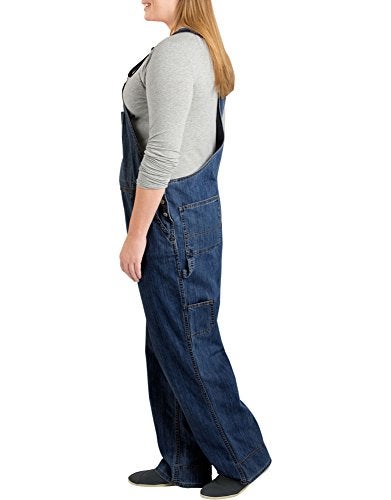 Dickies Womens Plus Size Denim Bib Overalls, Dark Indigo, 22 US - Image 3