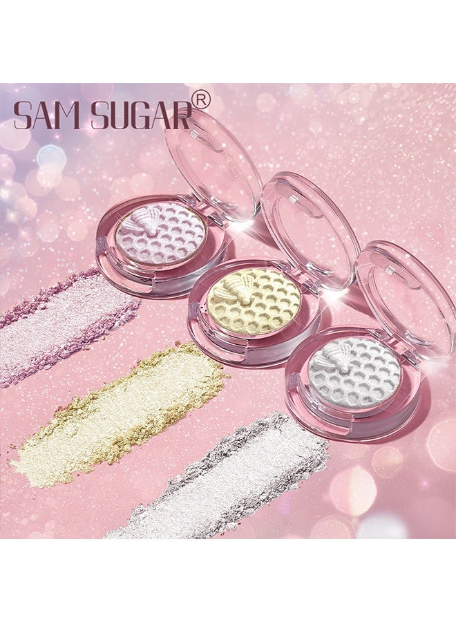سكر سام ظلال العيون الذهبية ، هايلايتر - لامع متعدد الاستخدامات للعيون والخدين وعظام الترقوة ، ذهبي متلألئ - Image 3