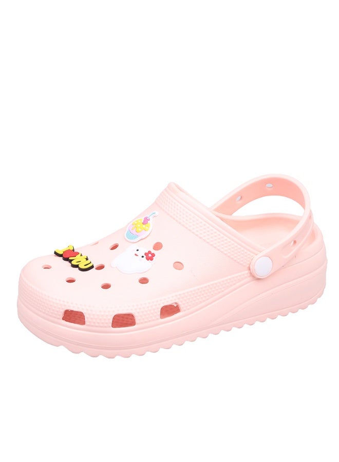 NIBEMINENT Summer Casual Thick Heel  Garden Shoes for Women Outdoor Wearable Sandals Breathable Ladies Shoes - Image 1