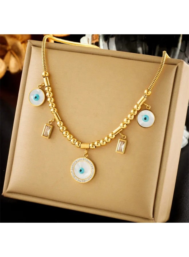 AYSLE JN WOMEN STAINLESS STEEL 18K NECKLACES, ELEGANT JEWLERY NECKLACE SUITABLE FOR ALL WOMEN AND GIRLS JN13 - Image 2