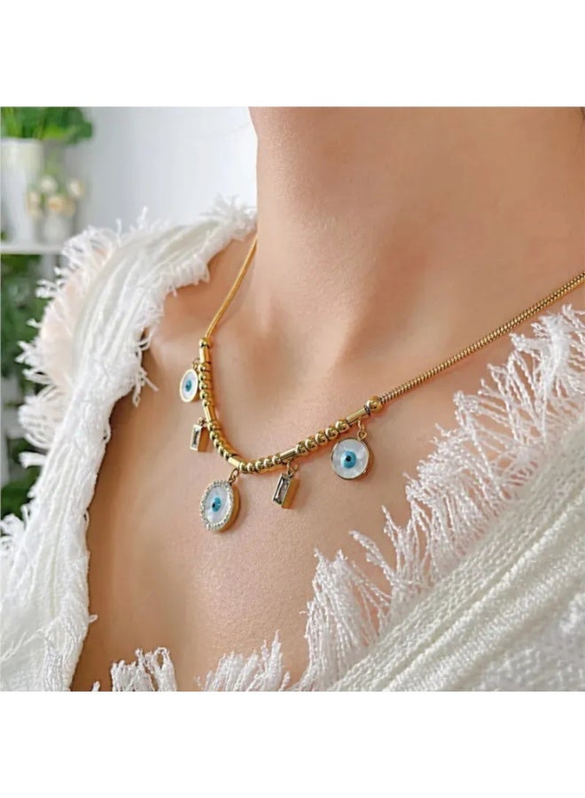 AYSLE JN WOMEN STAINLESS STEEL 18K NECKLACES, ELEGANT JEWLERY NECKLACE SUITABLE FOR ALL WOMEN AND GIRLS JN13 - Image 5