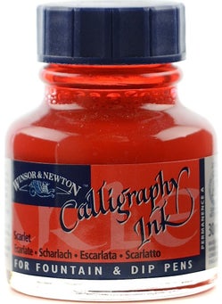 Winsor Newton Calligraphy Ink Calligraphy Ink 30 ml. 601 Scarlet 