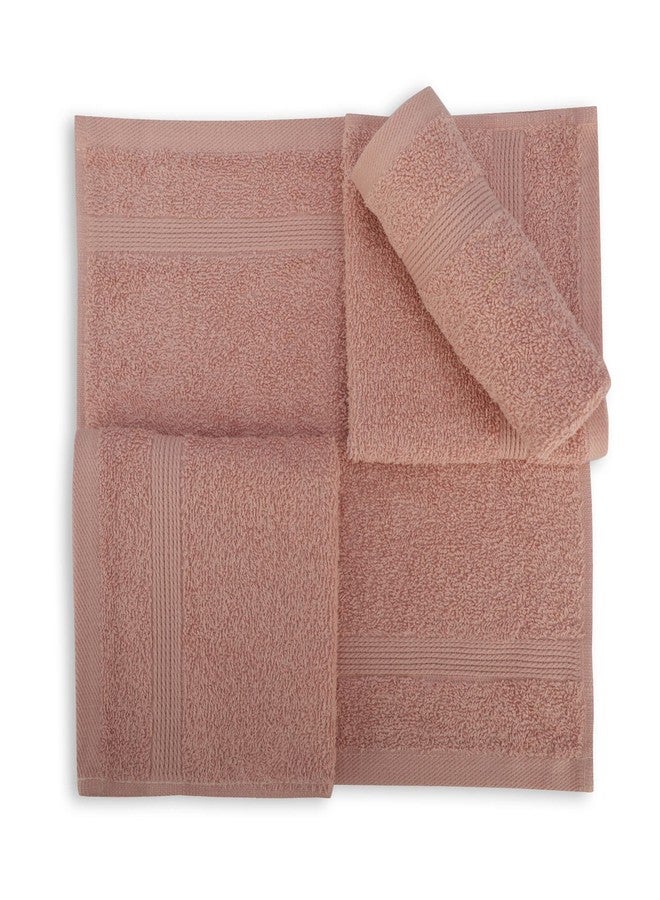 LUSH & BEYOND Face Towel Set of 4, 100% Cotton Towel for Men & Women 500 GSM Towel(Size 12X12 inches) (Pink) - Image 3