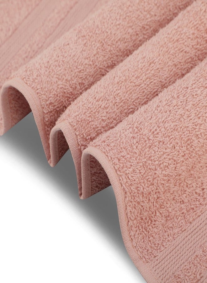 LUSH & BEYOND Face Towel Set of 4, 100% Cotton Towel for Men & Women 500 GSM Towel(Size 12X12 inches) (Pink) - Image 5