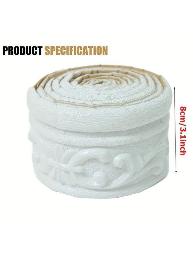 Golden Self Adhesive Foam Crown Molding Strip 32 8ft Flexible 3D Wall Edge Trim For Home Decor - Image 3