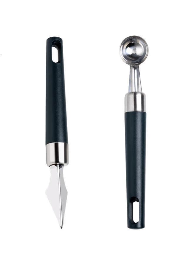 Baijie 304 Stainless Steel Ice Cream Spoon, Watermelon Scoop, Serving Tray, Carving Knife, Fruit Cutter, Carving Knife, Ball Scoop - Image 1