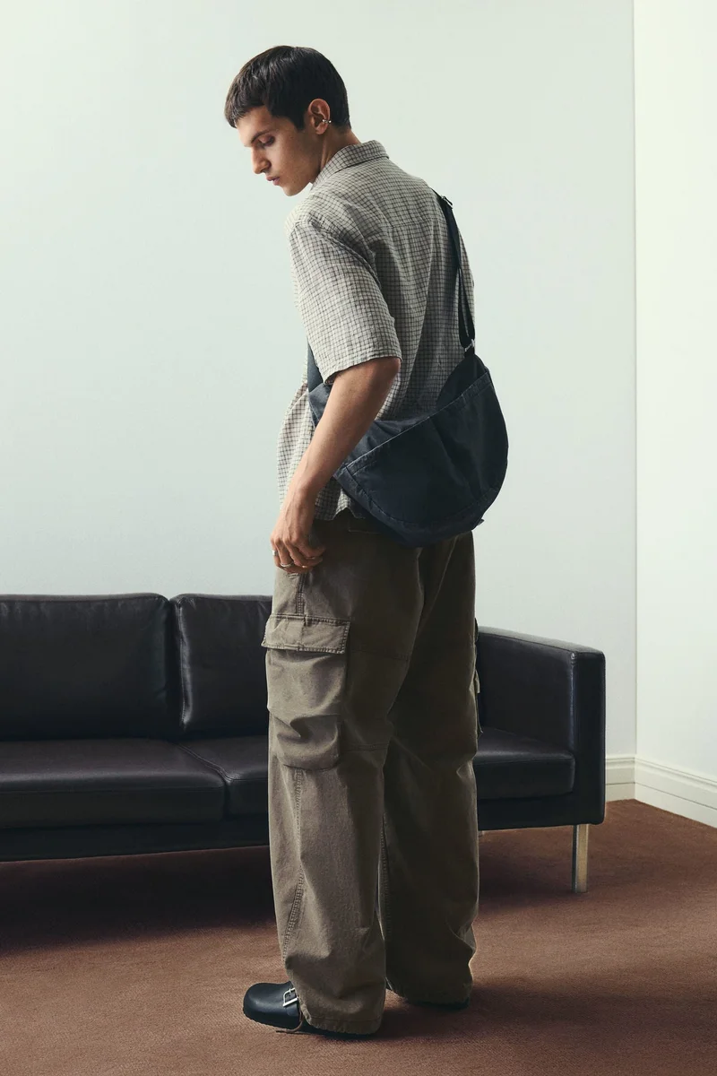 H&M  Loose Fit Washed cargo trousers for Men | Best Price UAE