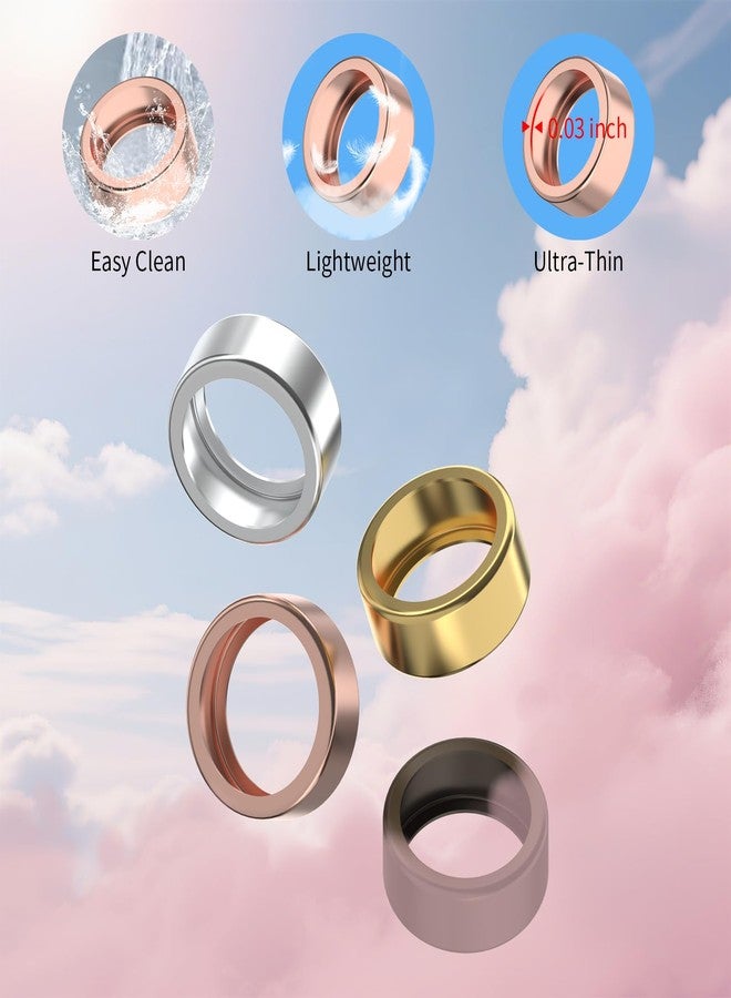 Wacanc 4 Pack Cover Compatible with Oura Ring Gen 4/Gen 3 Horizon/Gen 3 Heritage,Anti-Scratch TPU Protector for Workout Women Men,Charging Directly (XL-10#/11#) - Image 5