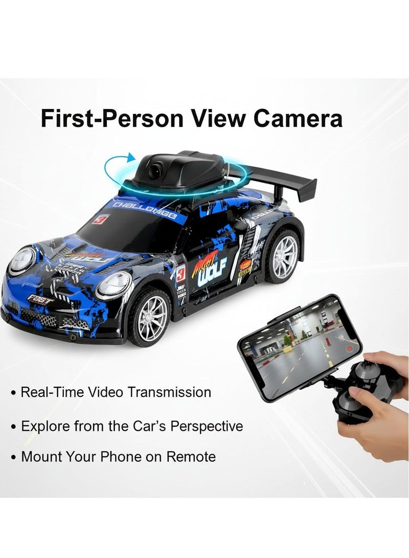 واي آند دي سيارة دريفت صغيرة تعمل بالريموت كنترول، سيارة 2.4G 4CH للتحكم عن بعد مزودة بأضواء LED وكاميرا عالية الدقة، سيارات سباق RTR كهربائية للكبار والصغار - Image 3