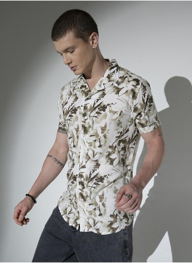 Hubberholme Multicolor Floral Print Shirt for Men, Regular Fit Casual Essential  - Image 2