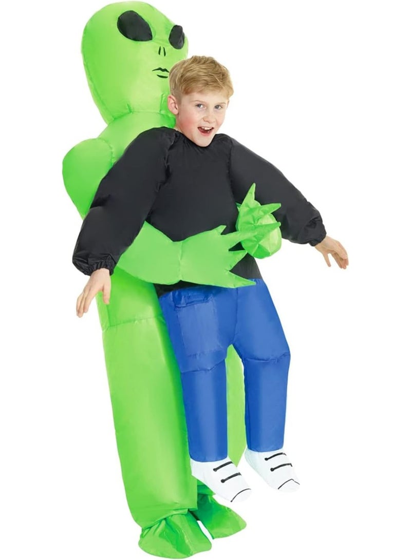 YelaJoy Kids Inflatable Alien Costume, Blow Up Alien Outfit for Children, Halloween Costumes for Kids, One Size  - Image 1