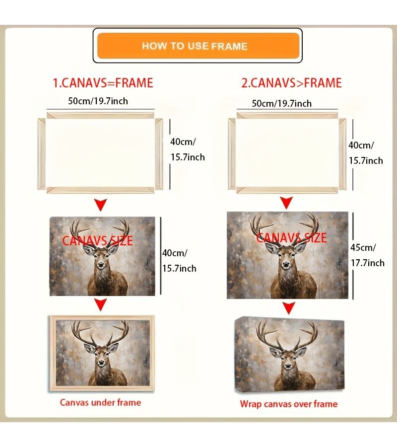 5D DIY رسم الماس بإطار من الخشب الصلب مقاس 20 × 30 سم ديكور حائط لاصق مزدوج الوجه - Image 5