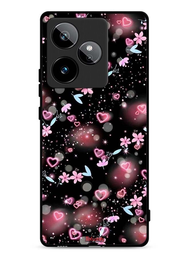 Tolwak Realme GT 7T 5G Protective Case Cover Small Hearts And Flowers