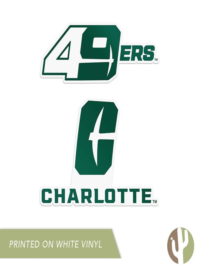 Desert Cactus University of North Carolina Charlotte Sticker UNCC Forty Niners 49ers Vinyl Decal Laptop Water Bottle Car Scrapbook (4 Inch Set V1) - Image 4